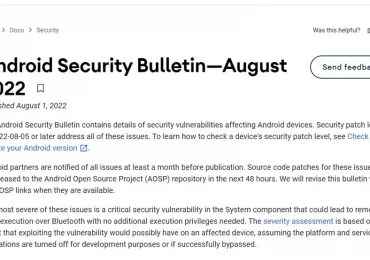 Google put out August 2022 security update for the Pixel phones