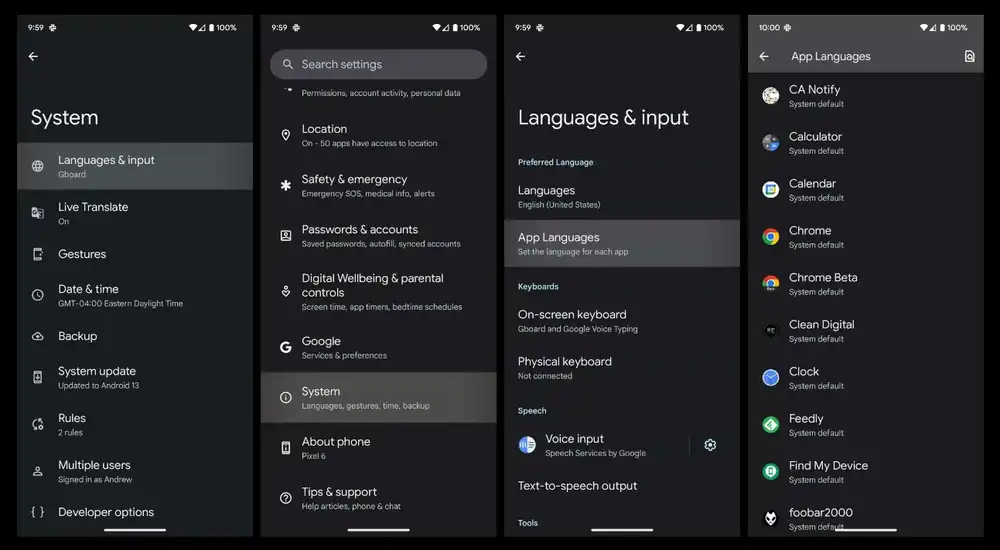 Change Language Per Each App in Android 13