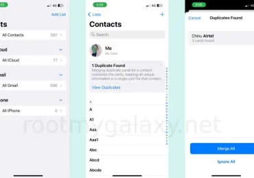 remove Duplicate Contacts on iPhones running on iOS 16