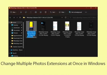 Change Multiple Photos Extensions at Once in Windows