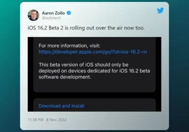 Apple starts rolling out the new iOS 16.2 Beta 2 Update