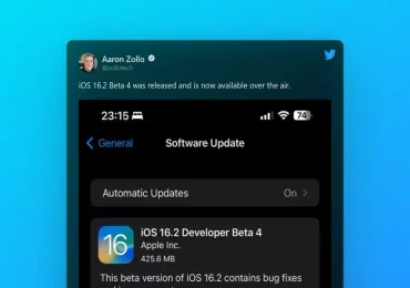 Apple is releasing the iOS 16.2 Beta 4 Update for developers to test
