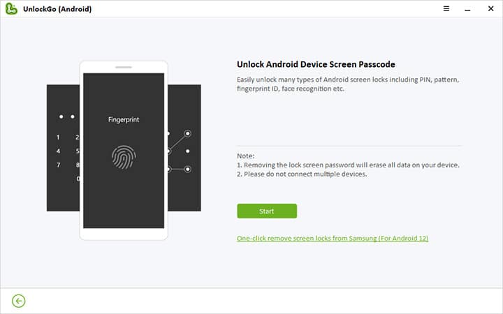Unlock Samsung phone with UnlockGo for Android