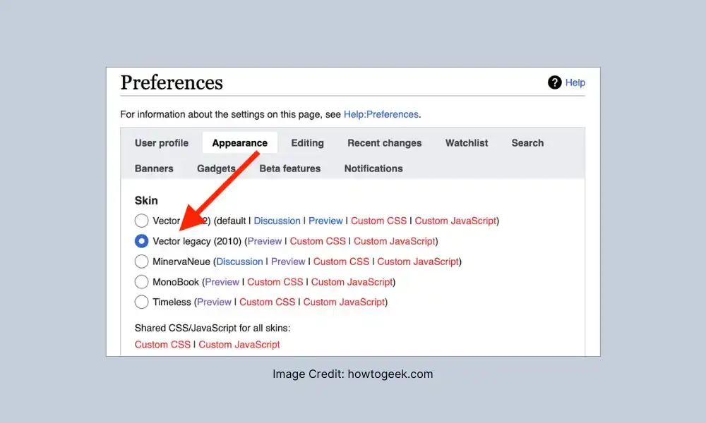 get back the old Wikipedia Layout - 2