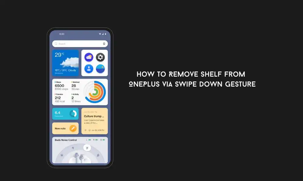 How to Remove Shelf from OnePlus via Swipe Down Gesture