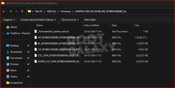 CSC and Home CSC binaries after extracting Galaxy S23 Ultra Firmware