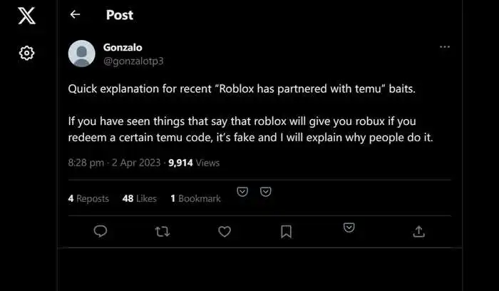 Roblox did not partner with temu｜TikTok Search