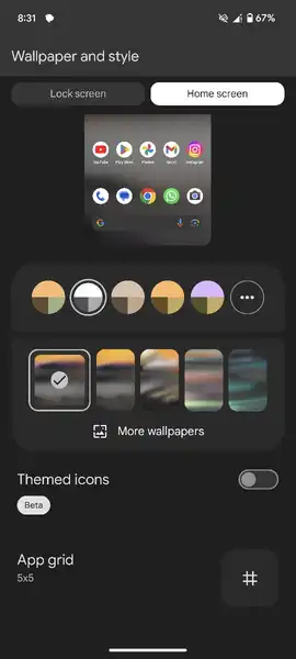 Themed Icon Settings 2
