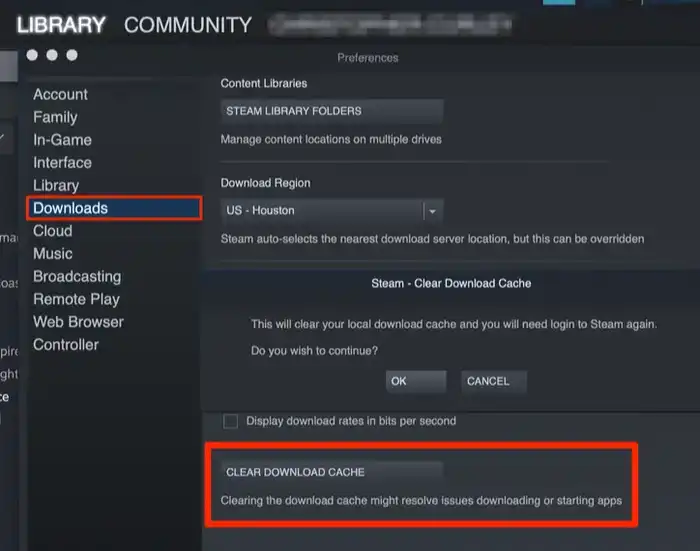Clear Steam Download Cache - Step 1