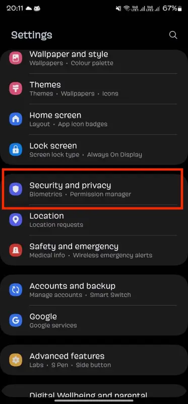 Samsung Phones Privacy and Security Settings