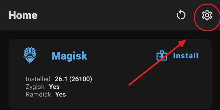 magisk settings icon
