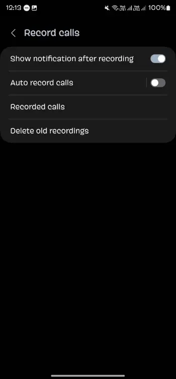 Enable Auto call record from samsung galaxy phone settings -2