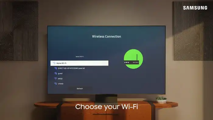 Connect Samsung TV to a stable WiFi internet Connection