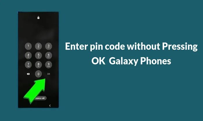 Unlock Samsung phones without the need to press OK after entering the pin code