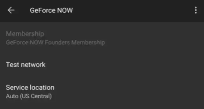 Change service location nvidia Geforce now