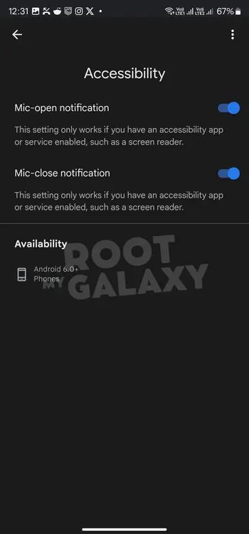 Enable mic open notification and close notification