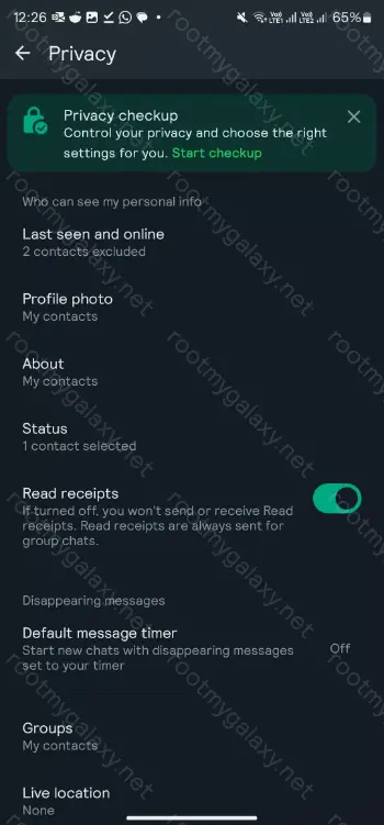 Whatsapp privacy android
