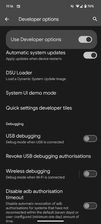 enable usb debugging and oem unlock on pixel phones 3