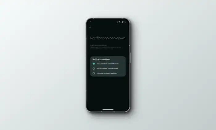 Enable Notification Cooldown on Android 15 devices