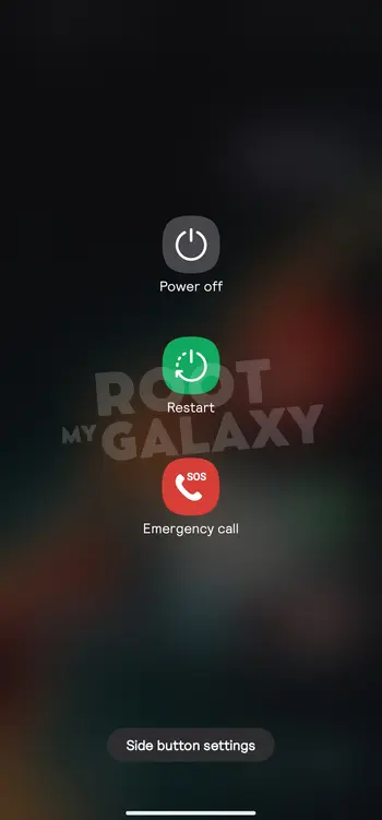 Samsung Power off menu