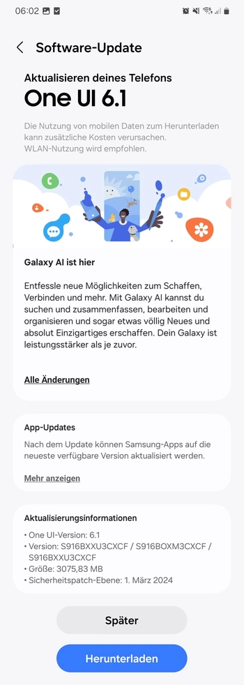 Galaxy S23 Plus One UI 6.1 Update