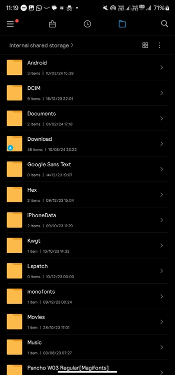 Android folder