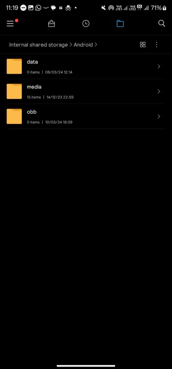 Inside Android Find Data, Media and Obb Folders