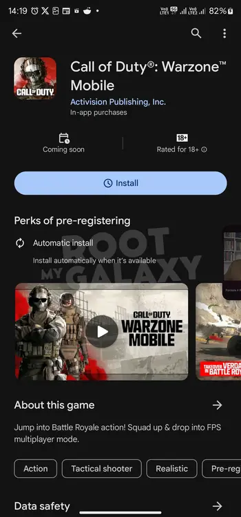 Warzone Playstore