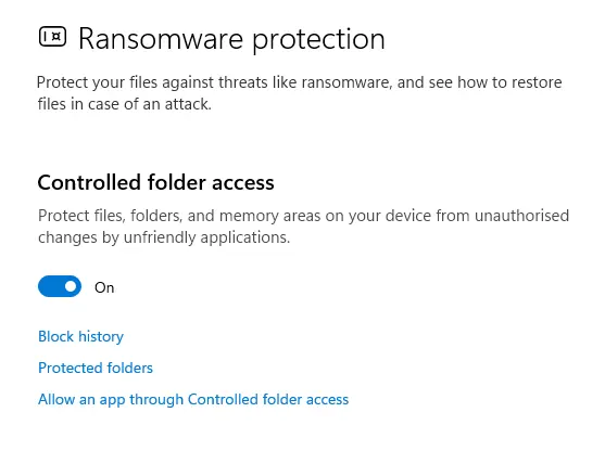 Guide to Enable Ransomware Protection on Windows 10 and 11 PCs