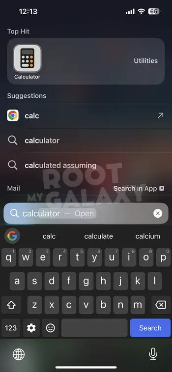 Open iphone calculator app