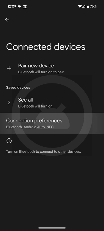 Connection preferences