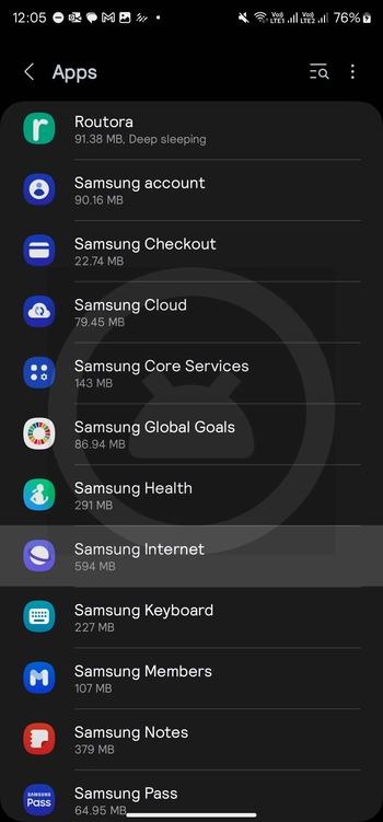 Samsung internet
