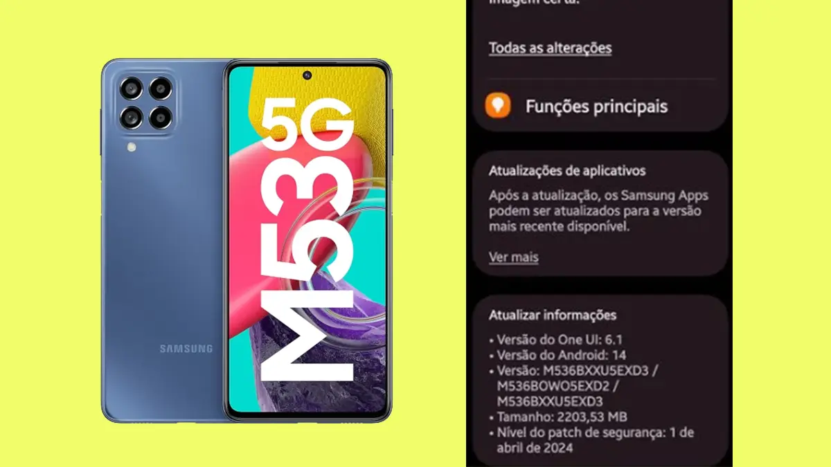 Samsung starts rolling out the One UI 6.1 update to Galaxy M53