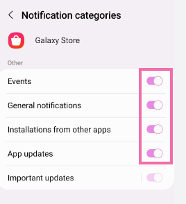 Disable Samsung Galaxy Store Ads and Notifications