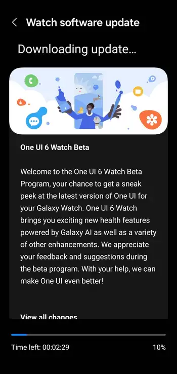 One UI 6 Watch Beta for Galaxy Watch 4 series screenshot